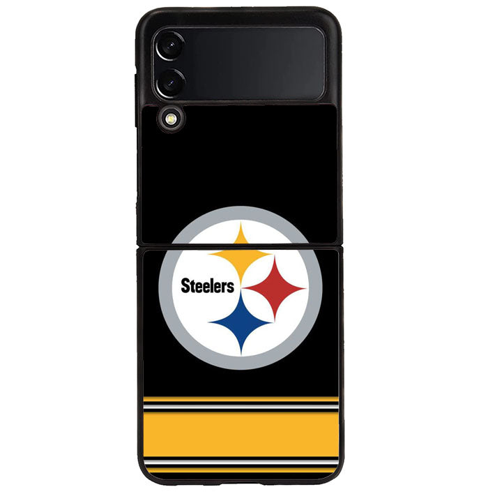 Pittsburgh Steelers Logo Strip Samsung Galaxy Z Flip 4 5G 2022 Case