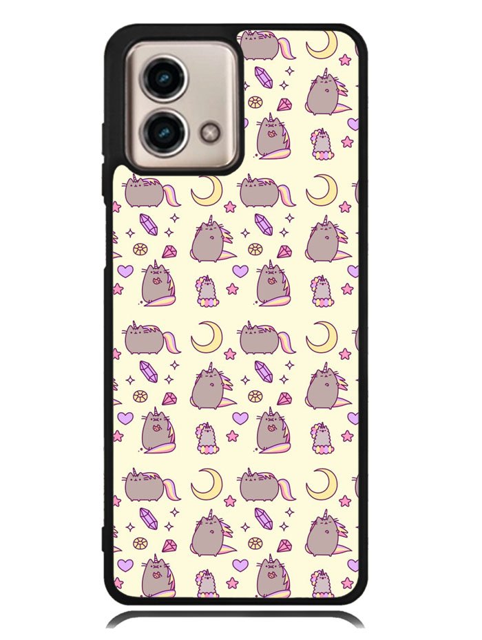Pusheen The Cat Moon Pattern Motorola Moto G Stylus 5G 2023 Case OV6948