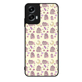 Pusheen The Cat Moon Pattern Motorola Moto G Play 2024 Case OV6948