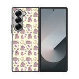 Pusheen The Cat Moon Pattern Samsung Galaxy Z Fold 7 5G Case QC6948