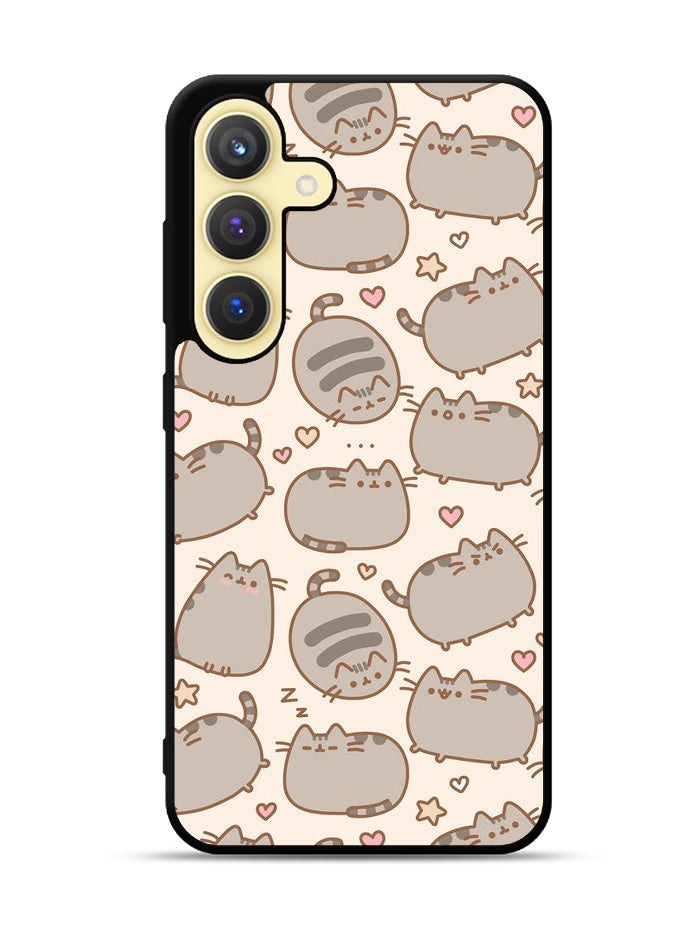 Pusheen The Cat Pattern Samsung Galaxy S24 Plus 5G , Samsung Galaxy S24+ 5G Case