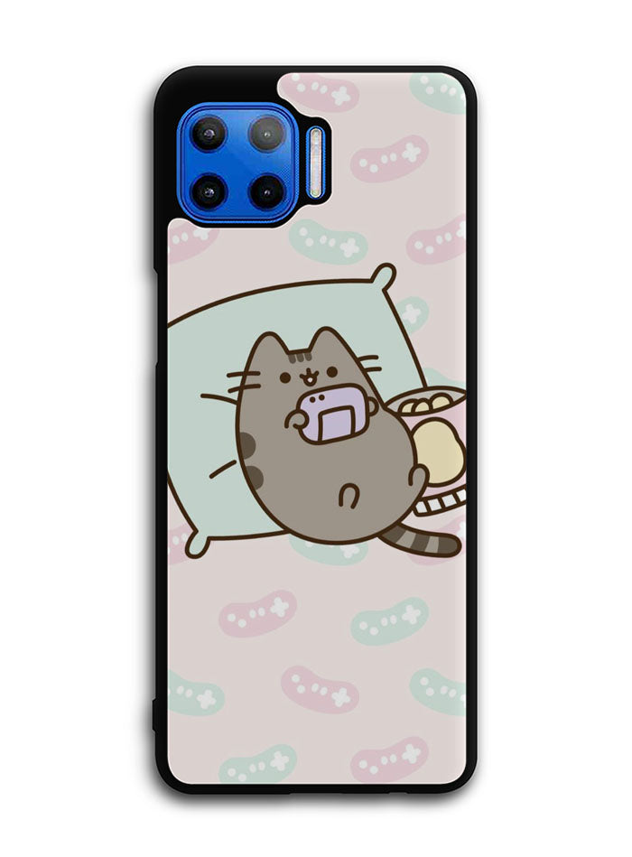 Pusheen The Cat Enjoy Gaming Motorola Moto One 5G Case , Moto One 5G UW Case , Moto G 5G Plus Case