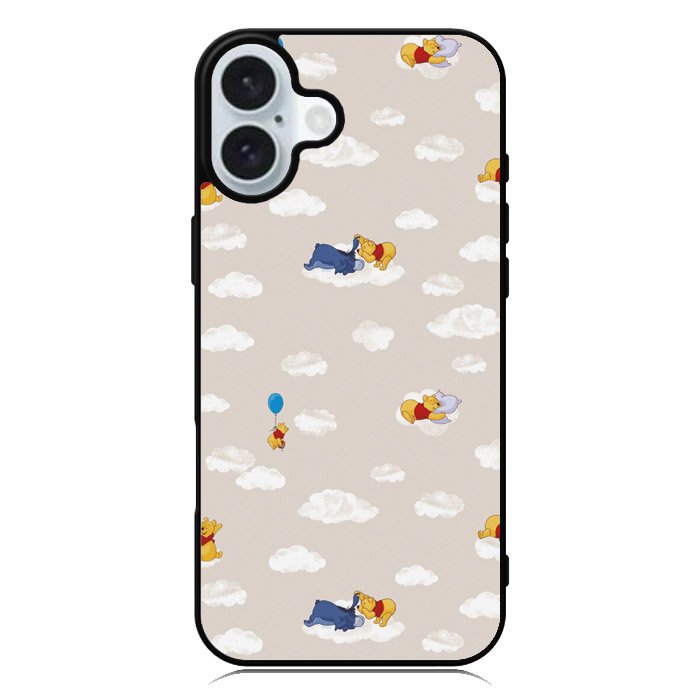 Winnie The Pooh Cloud Pattern iPhone 16 Case QC6854