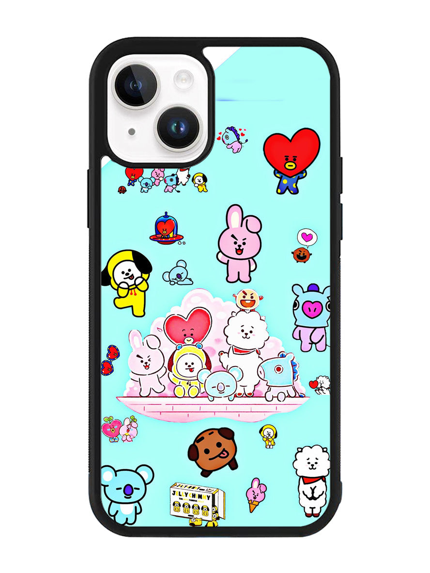 BTS BT21 Family iPhone 14 Plus Case QC4293