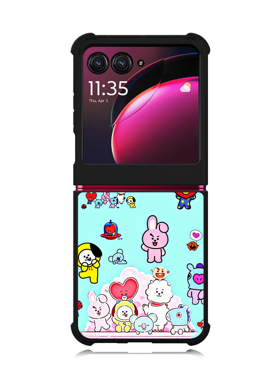 BTS BT21 Family Motorola Moto Razr Plus 2023 , Moto Razr+ 2023 Case OV4293