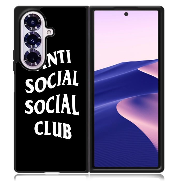 Anti Social Social Club Black White Samsung Galaxy Z Fold 7 Case OV7174