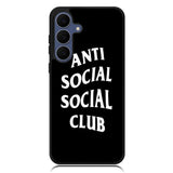 Anti Social Social Club Black White Samsung Galaxy S25 FE Case OV7174