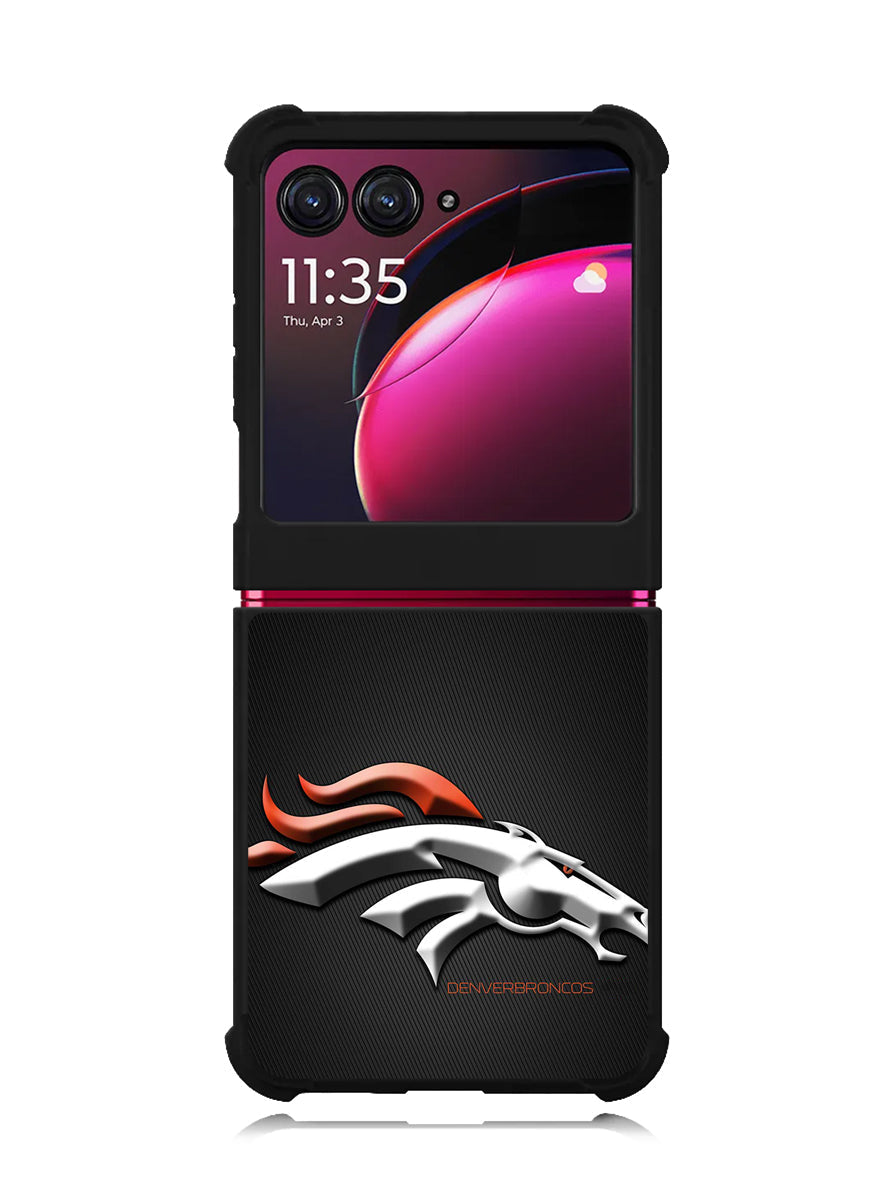 Denver Broncos Grey Background Motorola Moto Razr Plus 2023 , Moto Razr+ 2023 Case