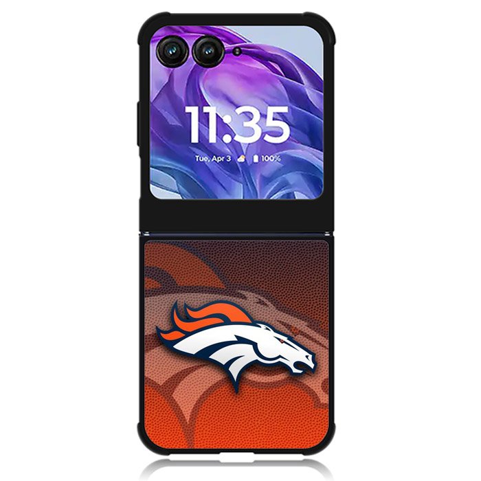 Denver Broncos Logo Ball Pattern Motorola Moto Razr Plus 2024 , Moto Razr+ 2024 Case OV4622