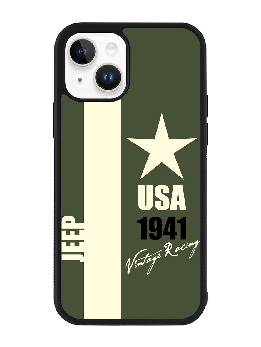 Jeep Vintage Racing USA 1941 iPhone 14 Plus Case QC9800