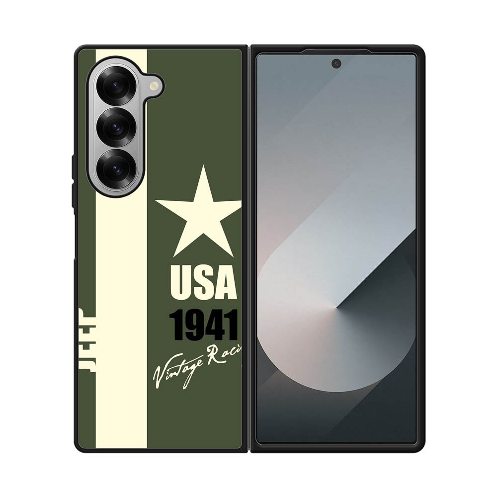 Jeep Vintage Racing USA 1941 Samsung Galaxy Z Fold 7 5G Case QC9800