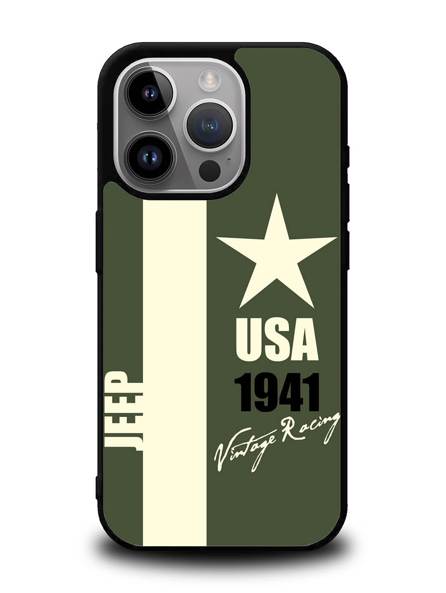 Jeep Vintage Racing USA 1941 iPhone 16 Pro Max Case QC9800