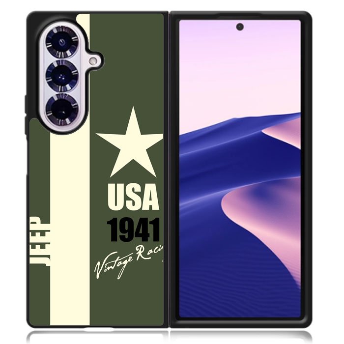 Jeep Vintage Racing USA 1941 Samsung Galaxy Z Fold 7 Case OV9800