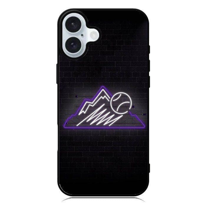 Colorado Rockies Neon Logo iPhone 16 Plus Case QC9811