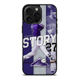 Trevor Story 27 Colorado Rockies iPhone 16 Pro Case OV9832