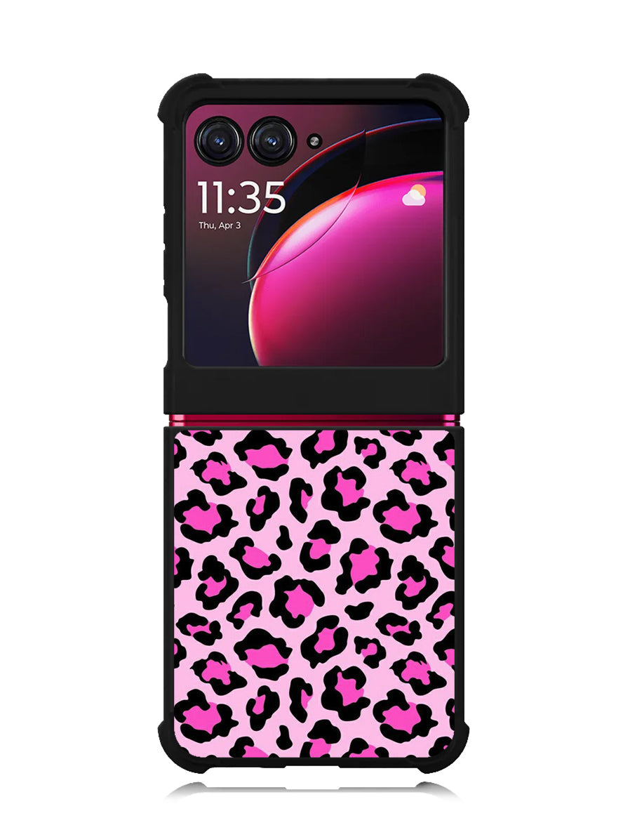 Leopard Pink Pattern Motorola Moto Razr Plus 2023 , Moto Razr+ 2023 Case OV9854