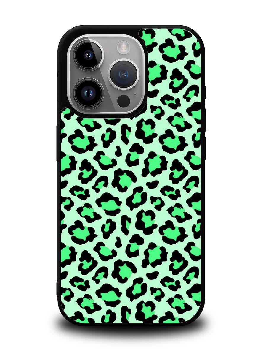 Leopard Green Pattern iPhone 16 Pro Max Case QC9851