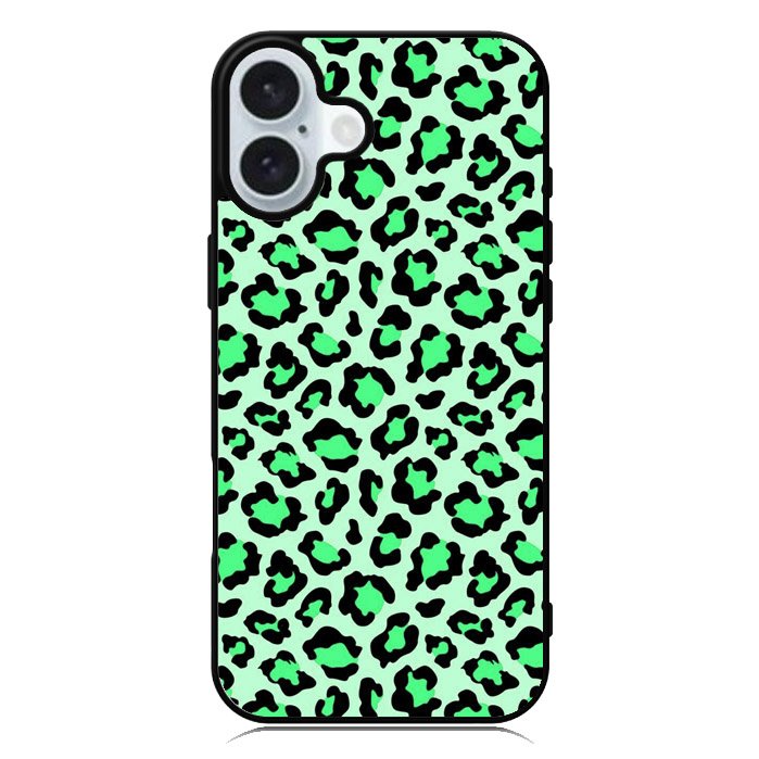 Leopard Green Pattern iPhone 16 Case QC9851
