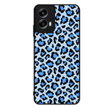 Leopard Blue Pattern Motorola Moto G Play 2024 Case OV9850