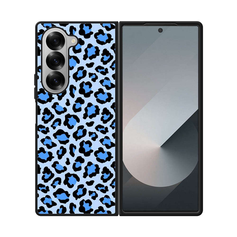 Leopard Blue Pattern Samsung Galaxy Z Fold 7 5G Case OV9850