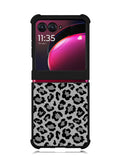 Leopard Grey Pattern Motorola Moto Razr Plus 2023 , Moto Razr+ 2023 Case