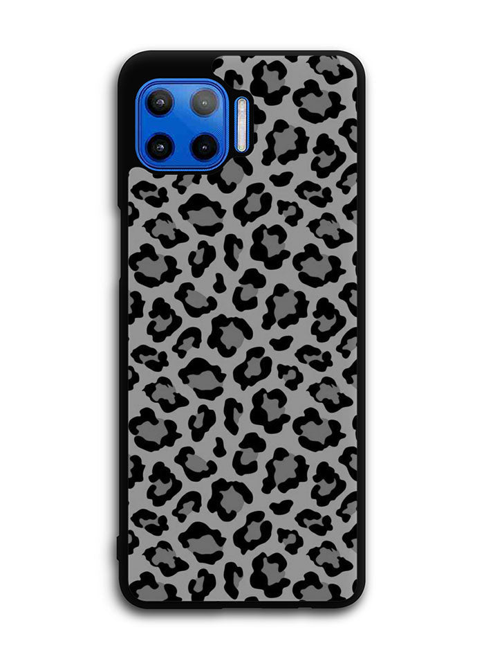 Leopard Grey Pattern Motorola Moto One 5G Case , Moto One 5G UW Case , Moto G 5G Plus Case