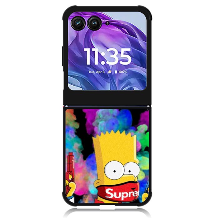 Bart Simpsons Fog And Gun Motorola Moto Razr Plus 2024 , Moto Razr+ 2024 Case OV9889