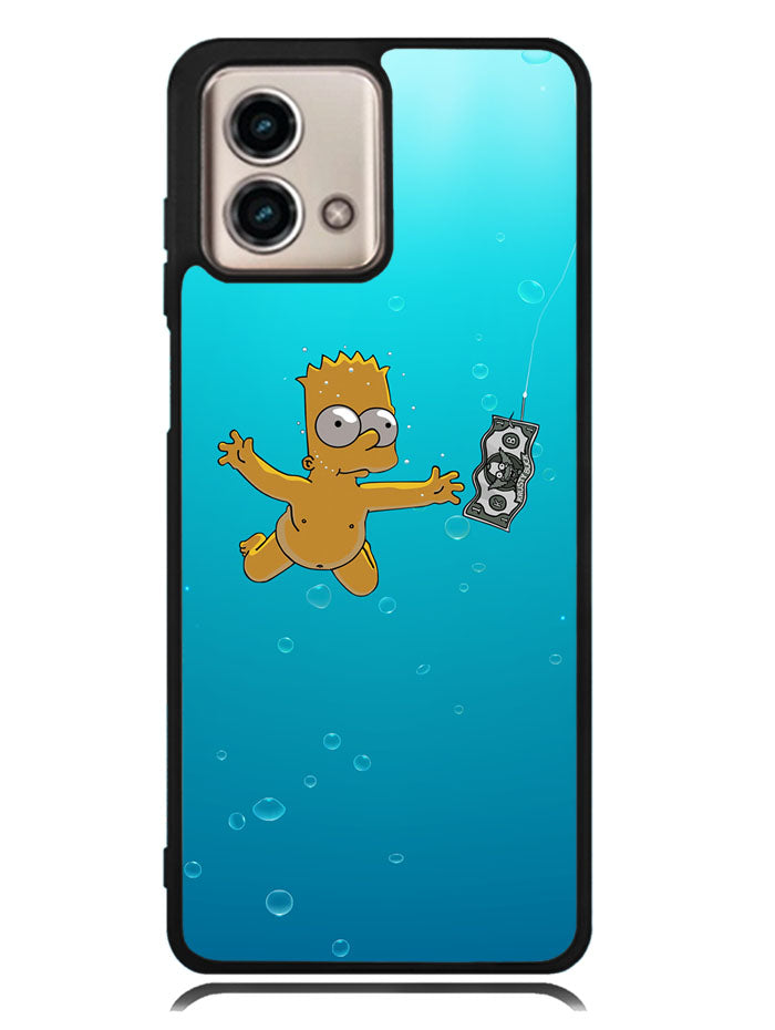 Bart Simpsons Nevermind Nirvana Motorola Moto G Stylus 5G 2023 Case
