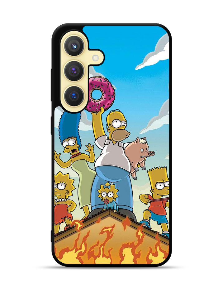 The Simpsons Fire Family Samsung Galaxy S25 Plus 5G , Samsung Galaxy S25+ 5G Case OV9900