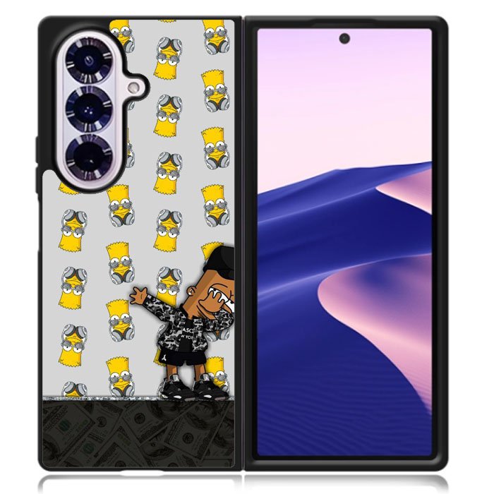 Bart Simpsons Hypebeast Samsung Galaxy Z Fold 7 Case OV9890