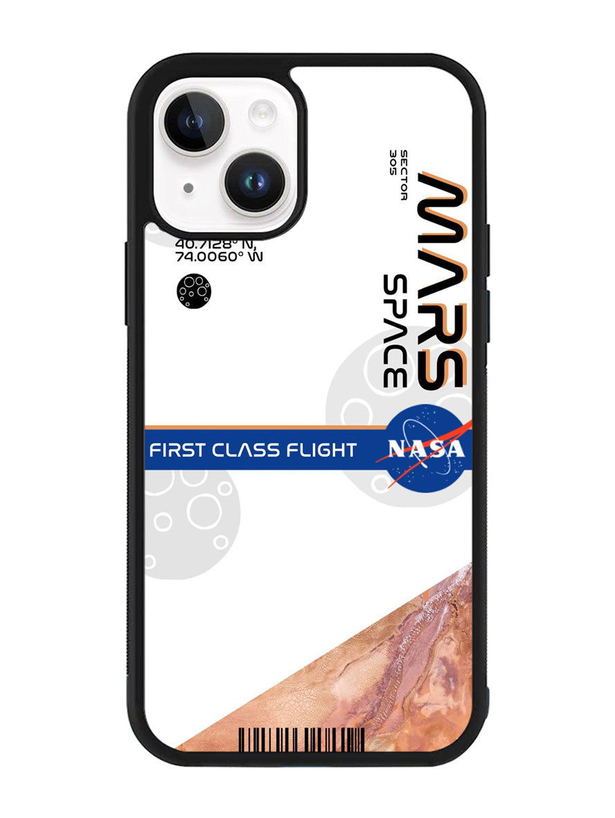 Nasa flight ticket iPhone 14 Plus Case QC9913