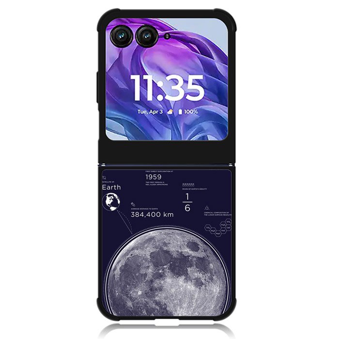 Nasa MOON The bright sign of the dark Motorola Moto Razr Plus 2024 , Moto Razr+ 2024 Case OV9915