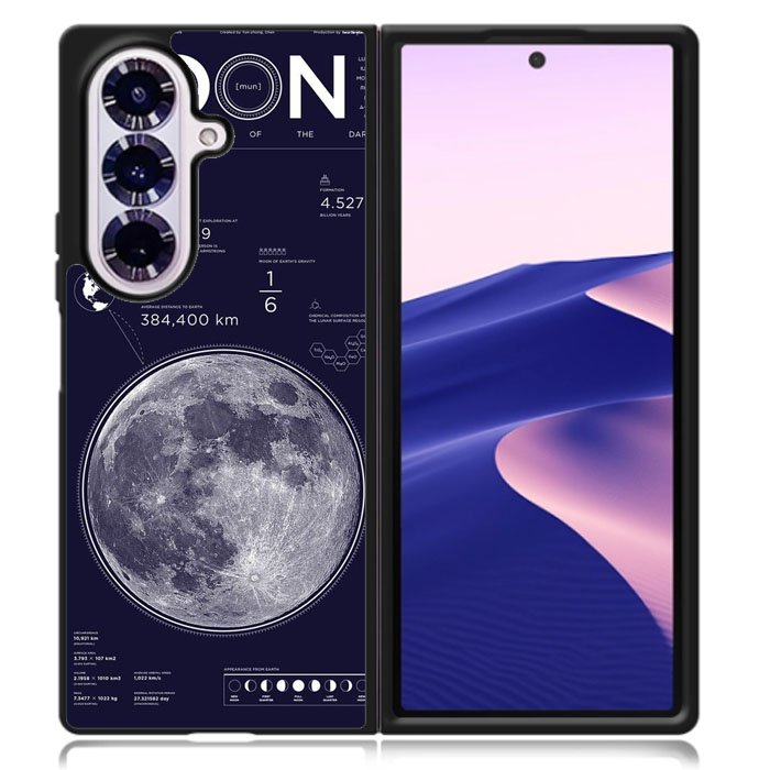 Nasa MOON The bright sign of the dark Samsung Galaxy Z Fold 7 Case OV9915