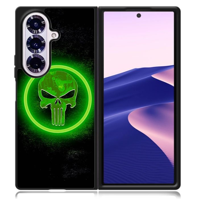 Punisher Green Glow Samsung Galaxy Z Fold 7 Case OV9918
