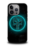 Punisher Blue Glow iPhone 16 Pro Case OV9917