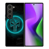 Punisher Blue Glow Samsung Galaxy Z Fold 6 5G 2024 Case OV9917