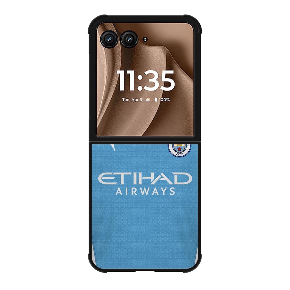 Manchester City 2021-2022 Home Jersey Motorola Moto RAZR Plus 2025 Case OV8800