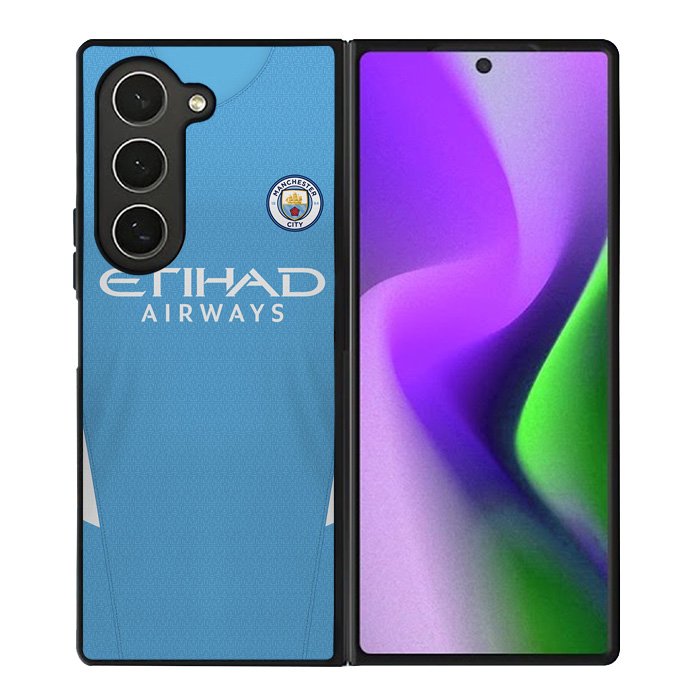 Manchester City 2021-2022 Home Jersey Samsung Galaxy Z Fold 6 5G 2024 Case OV8800