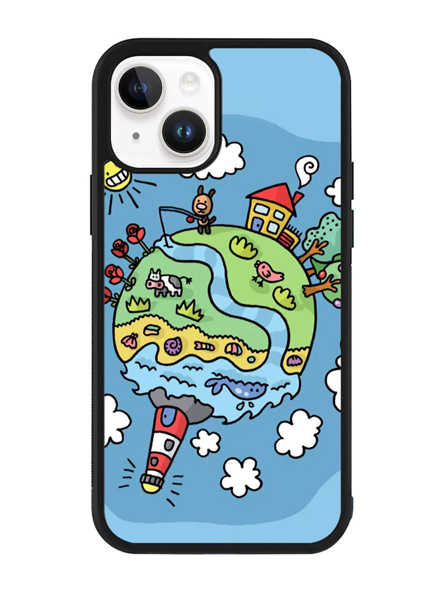 Cute Doodle Art iPhone 14 Plus Case QC8813