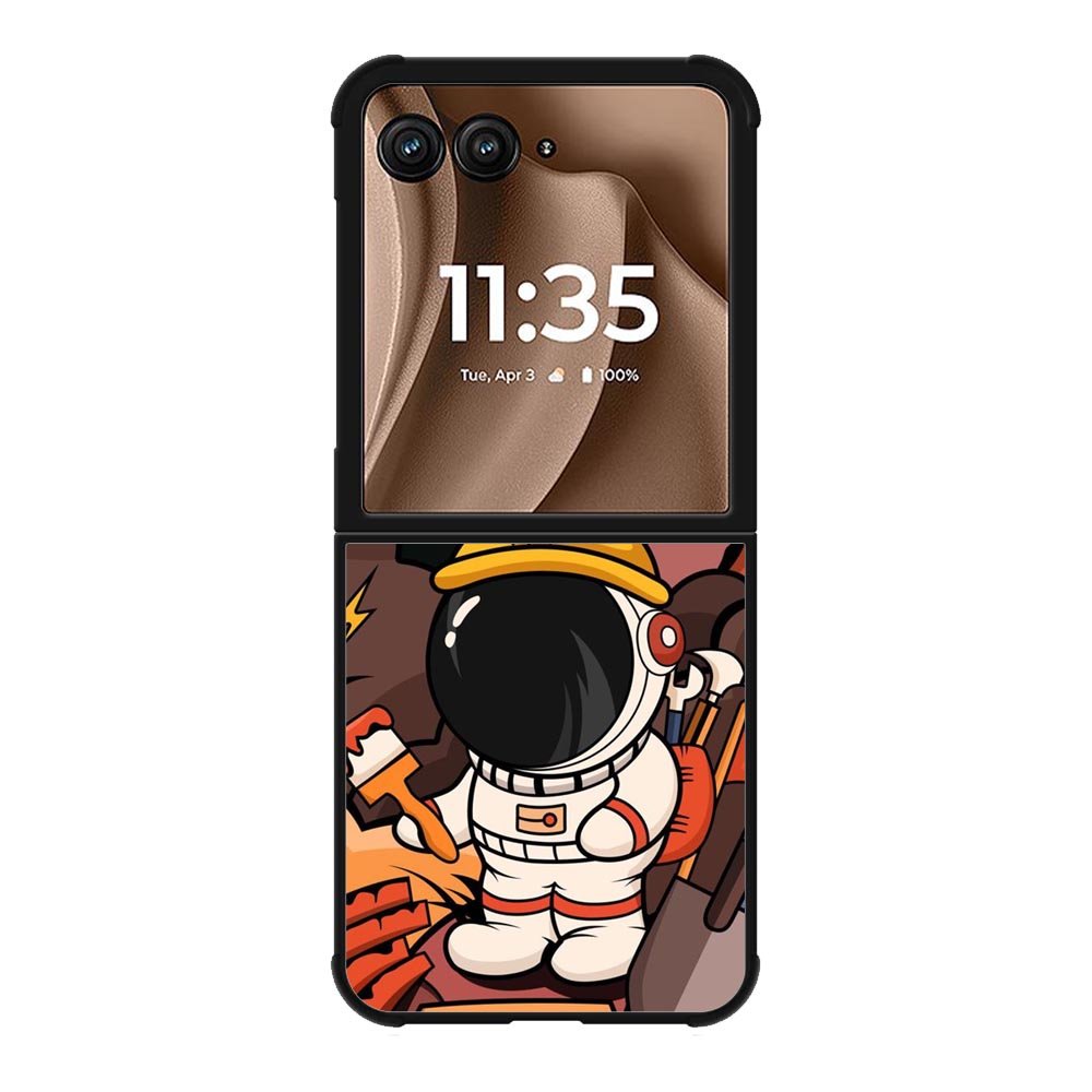 Cute Astronaut Builder Motorola Moto RAZR Plus 2025 Case OV8809