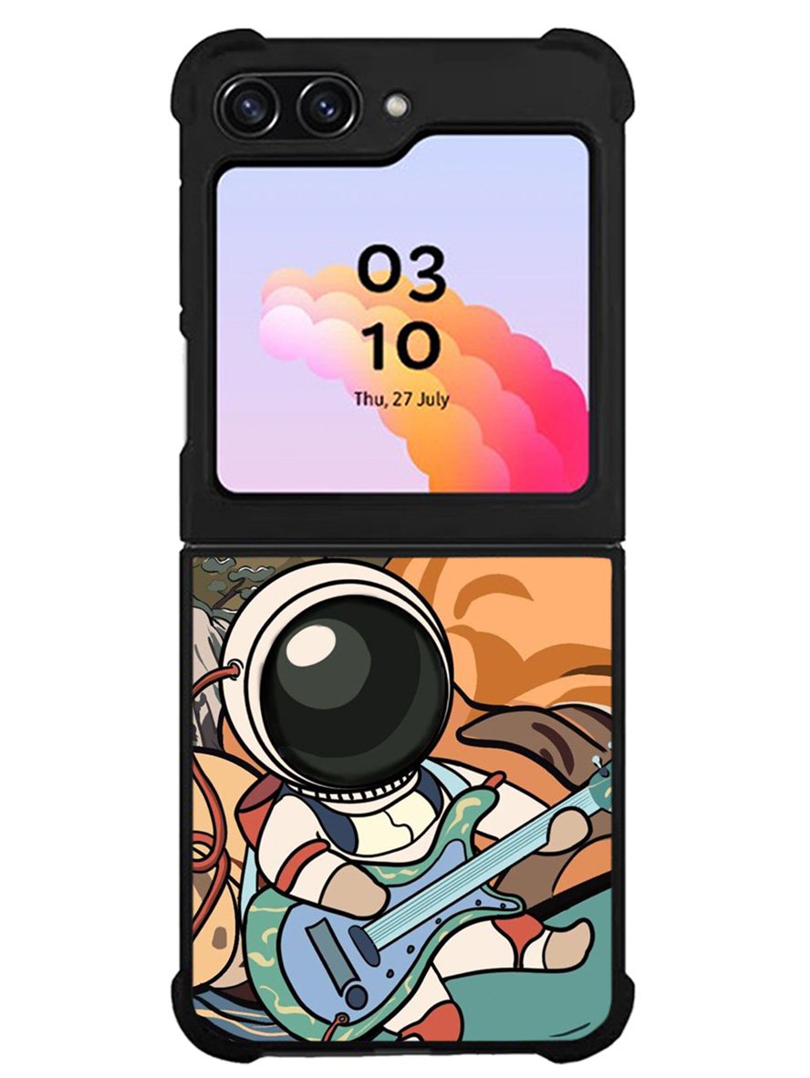 Cute Guitar Astronaut Samsung Galaxy Z Flip 5 5G 2023 Case OV8814