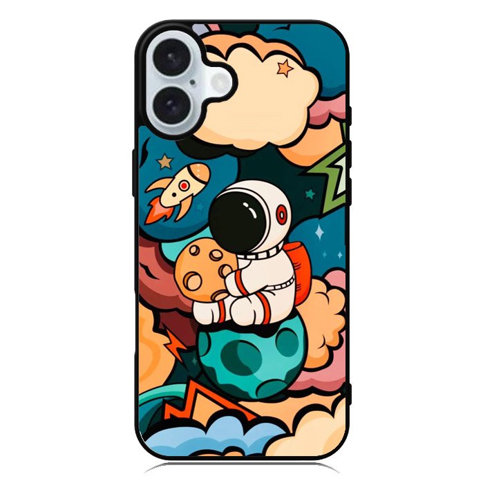 Cute Astronaut Hug The Planet iPhone 16 Case QC8810