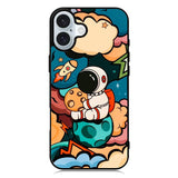 Cute Astronaut Hug The Planet iPhone 16 Case QC8810