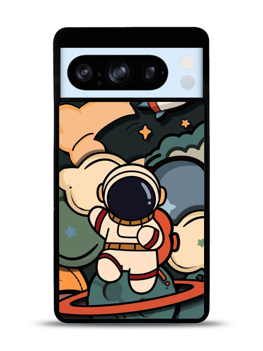 Cute Astronaut Run in Space Google Pixel 8 Pro Case QC8811