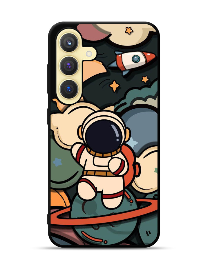Cute Astronaut Run in Space Samsung Galaxy S25 5G Case OV8811