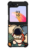Cute Astronaut Run in Space Samsung Galaxy Z Flip 5 5G 2023 Case OV8811