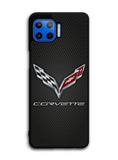 Corvette Logo Carbon 2nd Motorola Moto One 5G Case , Moto One 5G UW Case , Moto G 5G Plus Case