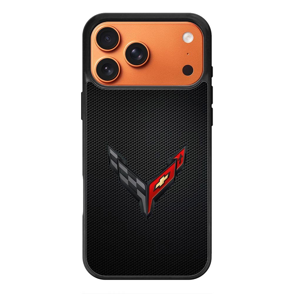 C8 Carbon Logo iPhone 17 Pro Max Case QC8842
