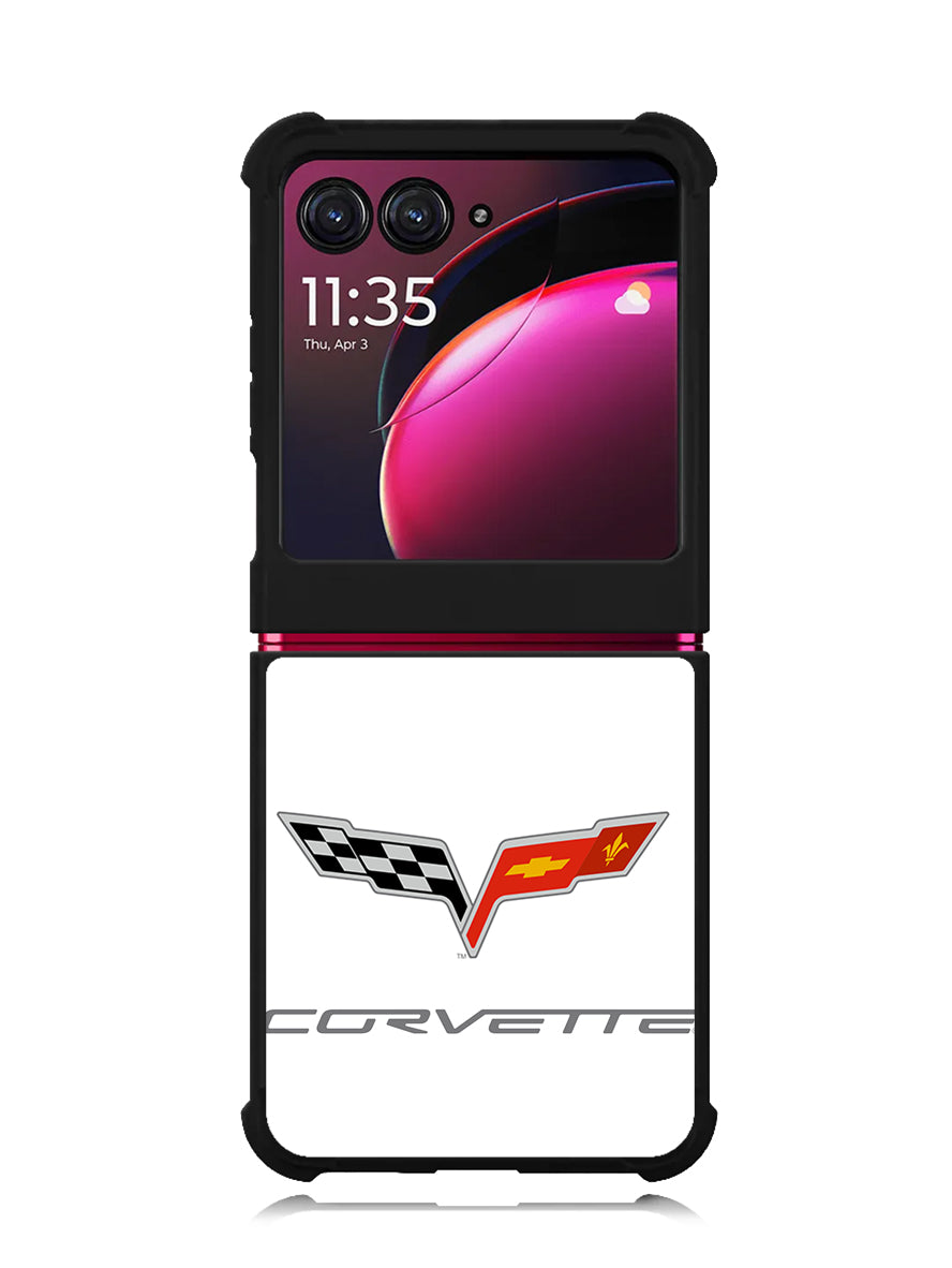 Corvette Logo White Background Motorola Moto Razr Plus 2023 , Moto Razr+ 2023 Case OV8847
