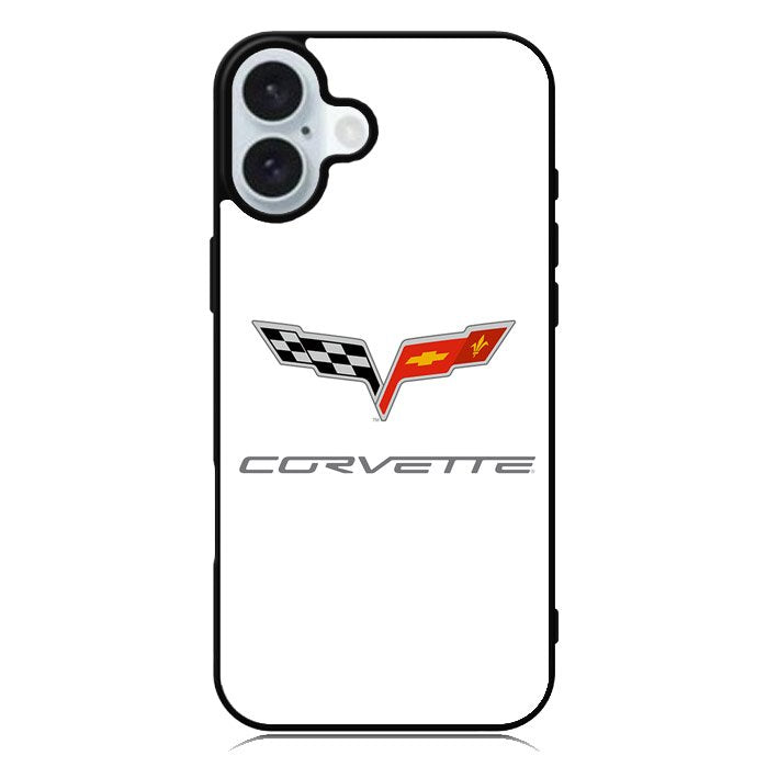 Corvette Logo White Background iPhone 16 Case QC8847